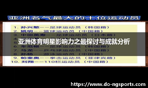 亚洲体育明星影响力之最探讨与成就分析